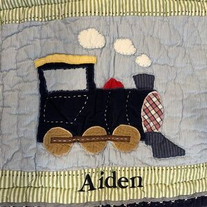 Pottery Barn Kids “Ryder” Train Queen size quilt set